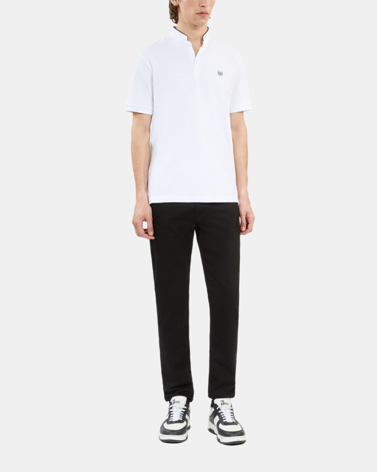 The Kooples HOMBRE WHITE camisa polo blanca piqué algodón