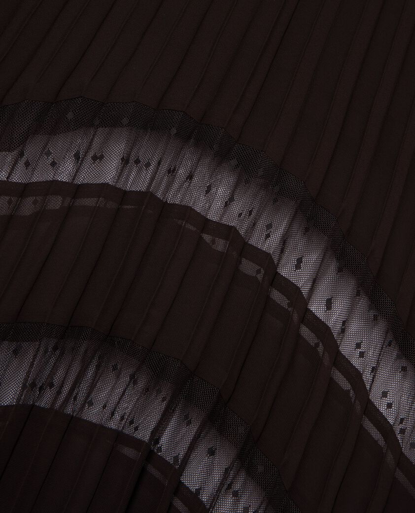 The Kooples WOMEN CAFE brown pleated maxi dress