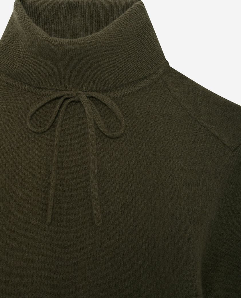 The Kooples FEMME KAKI pull col roulé en cachemire kaki