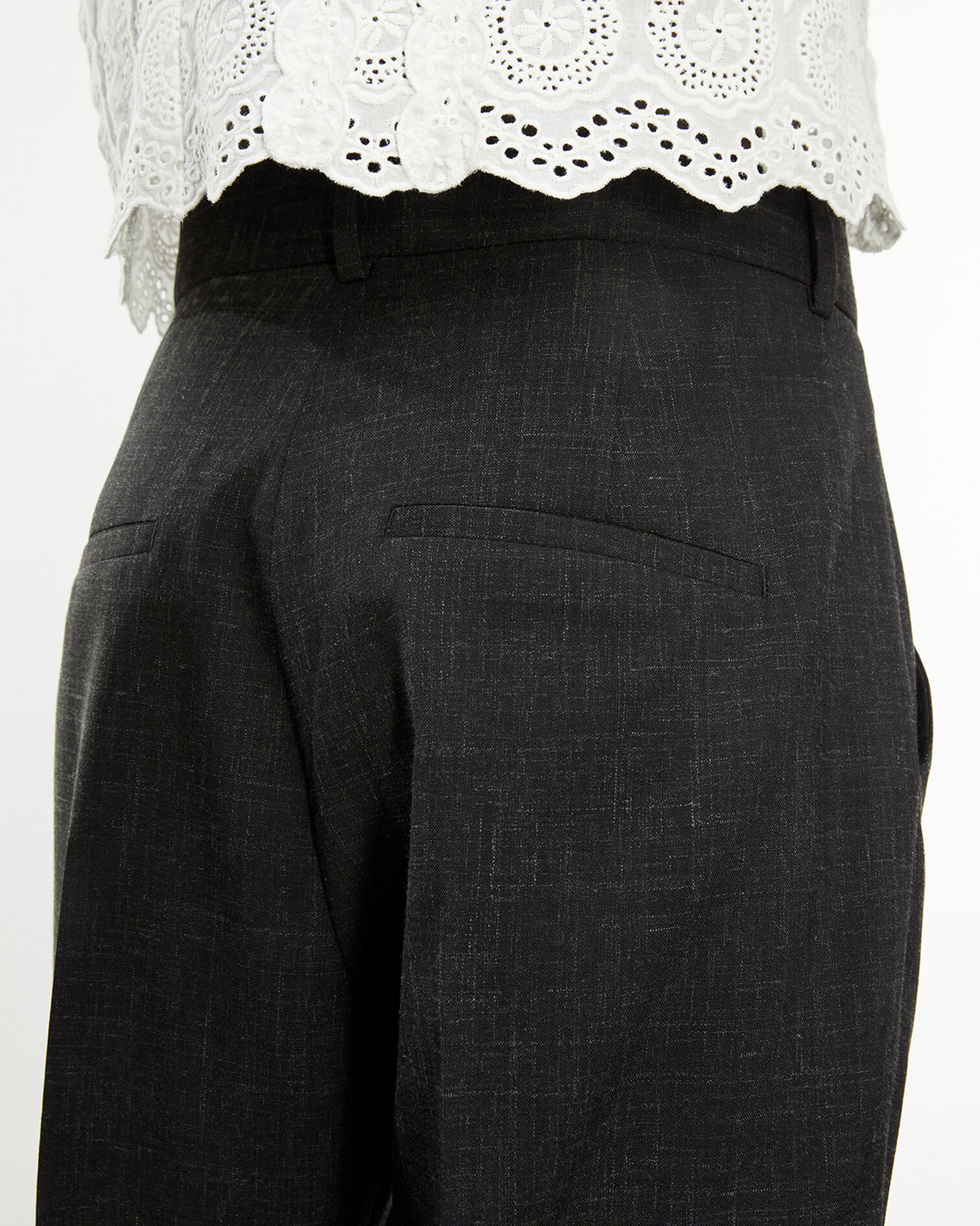 Formal gray pants with creases, GREY, hi-res image number null