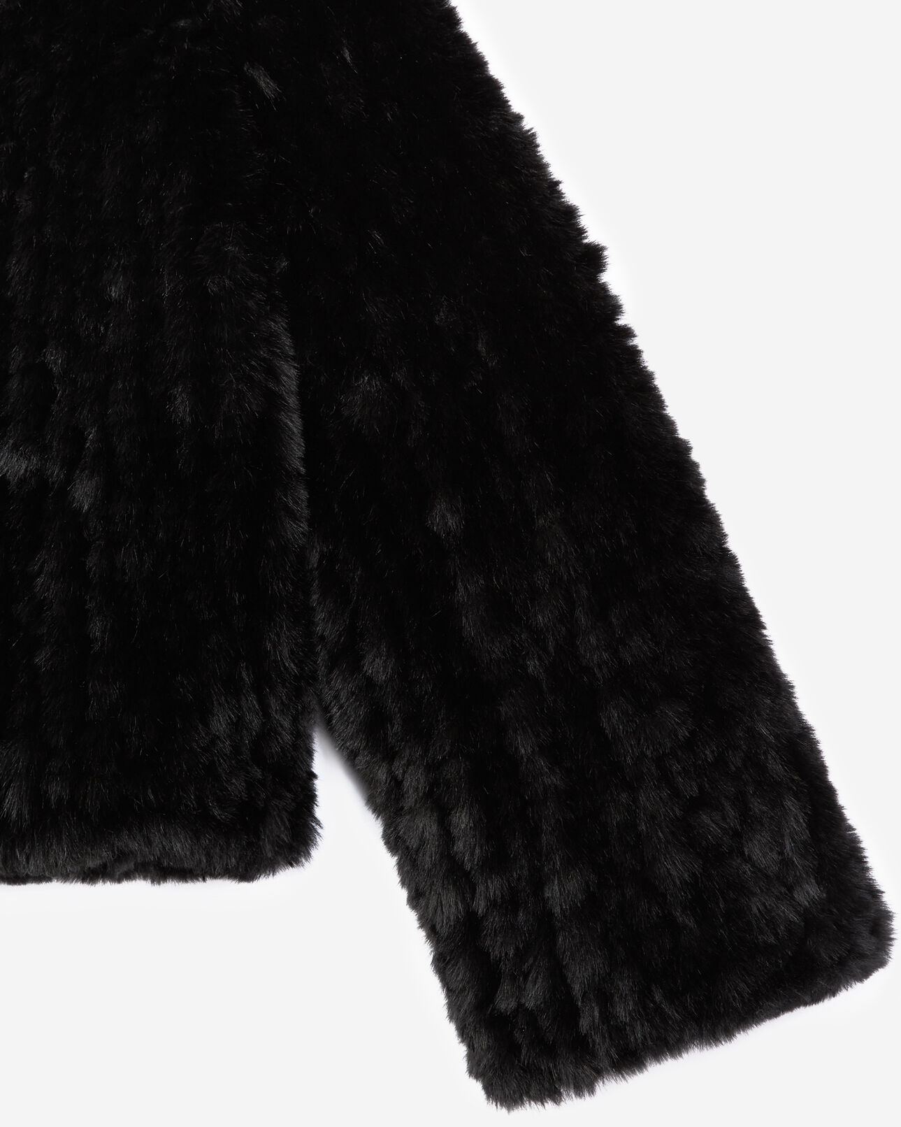 The Kooples WOMEN BLACK black sweatshirt in faux fur