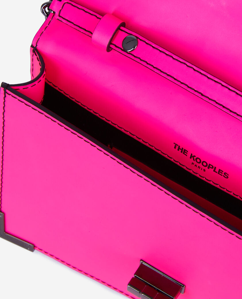 The Kooples WOMEN ELECTRIC PINK medium emily pink leather clutch bag