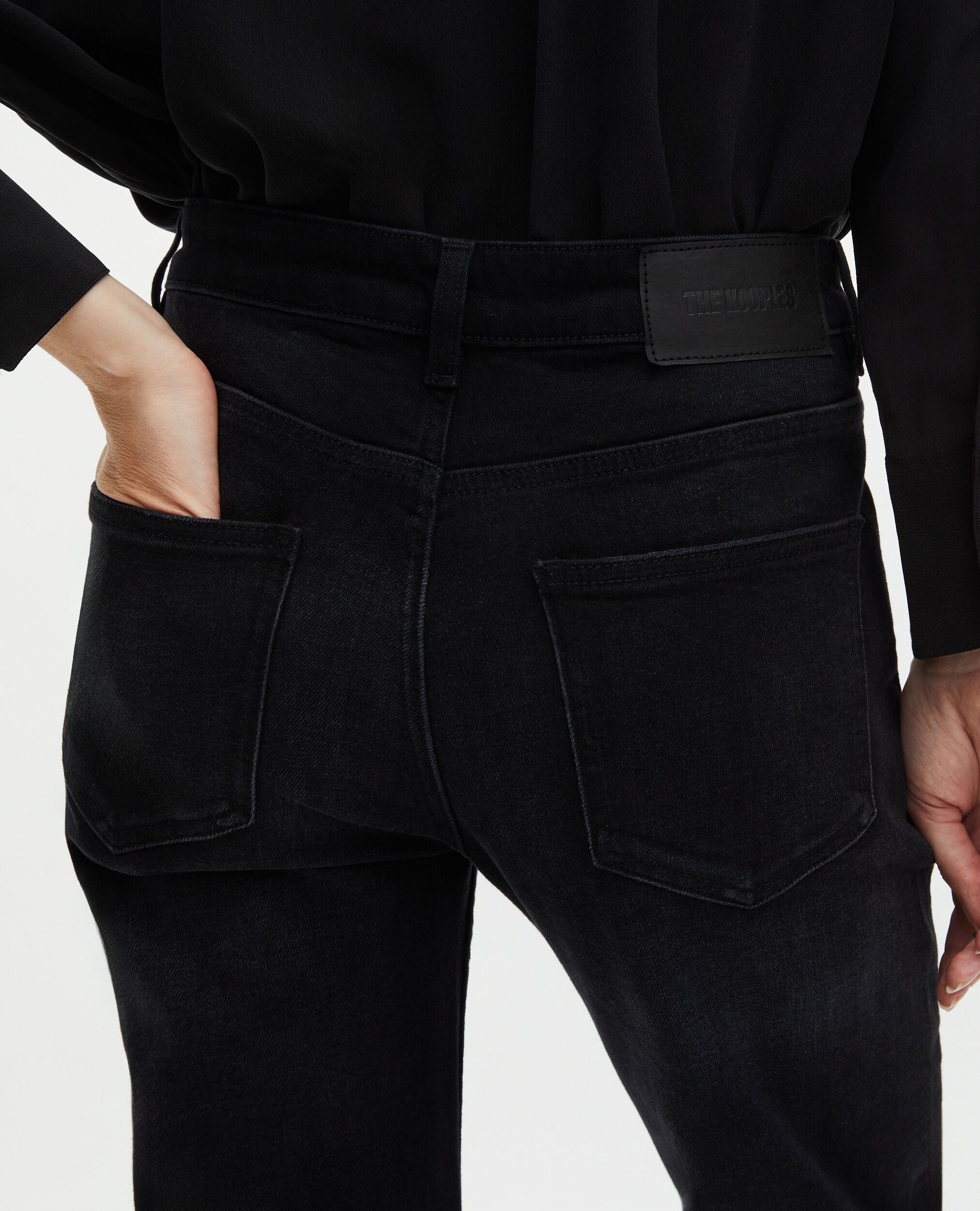 Jean flare noir, BLACK WASHED, hi-res image number null