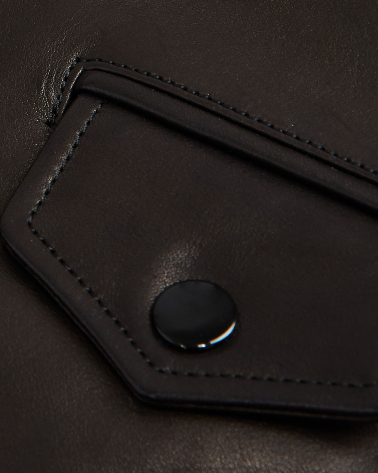 The Kooples MEN BLACK leather jacket with leopard print lining