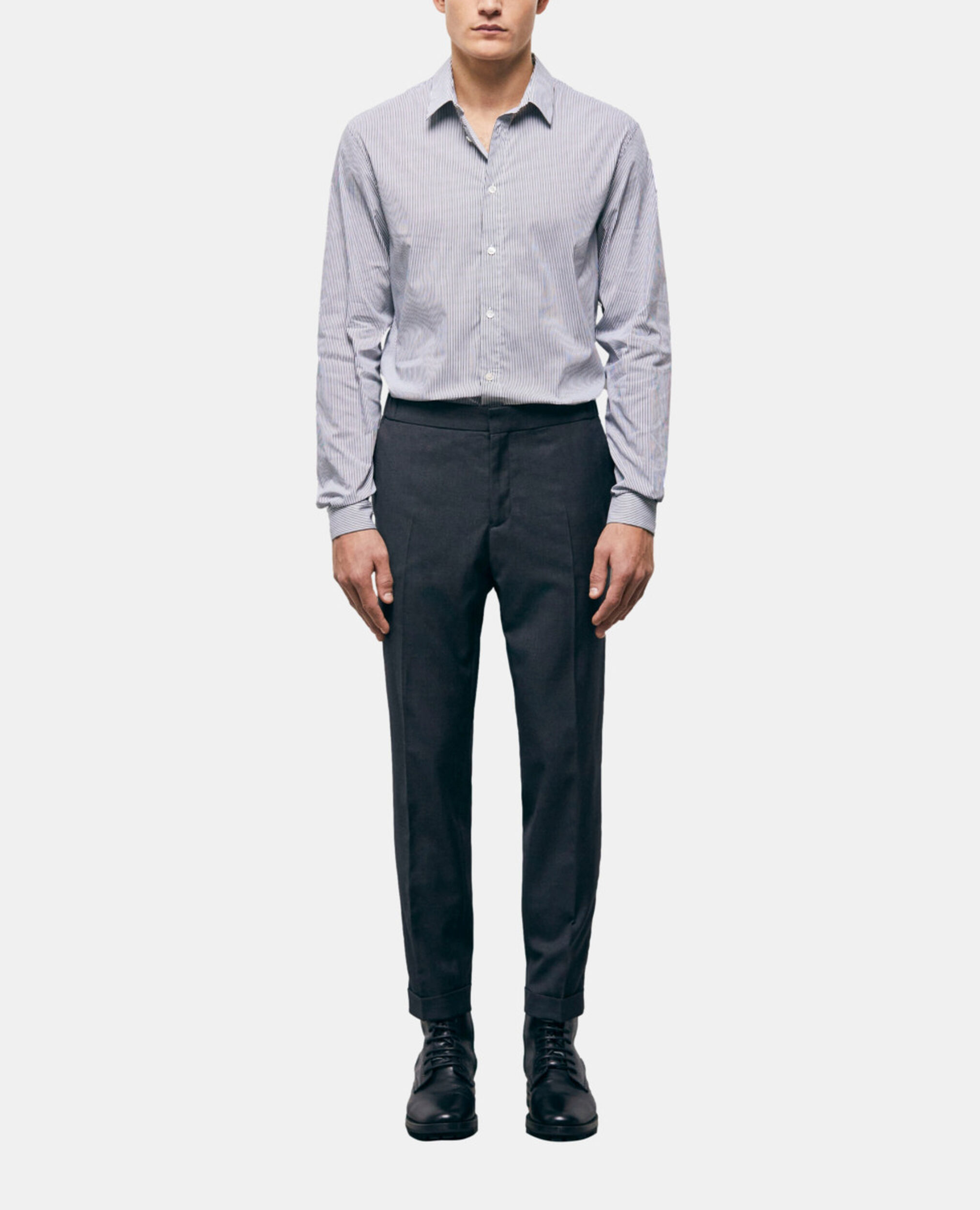 Gray wool pants, GREY, hi-res image number null