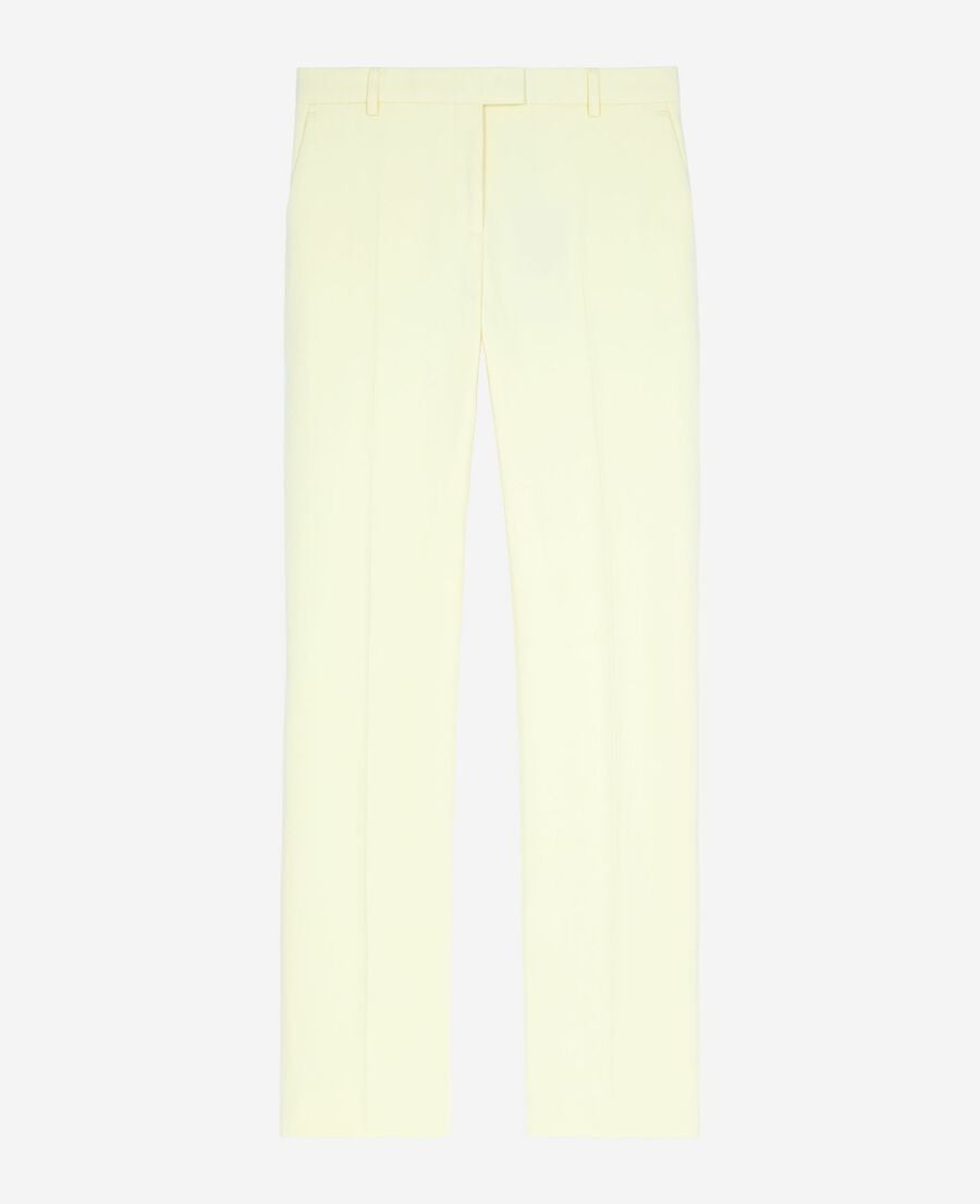 The Kooples WOMEN YELLOW wide-leg suit pants in yellow cotton