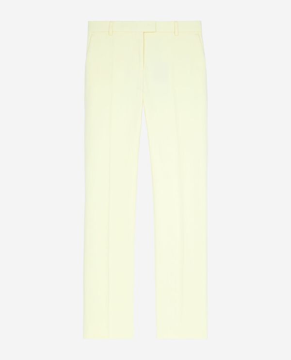 The Kooples MUJER YELLOW pantalón ancho de algodón amarillo