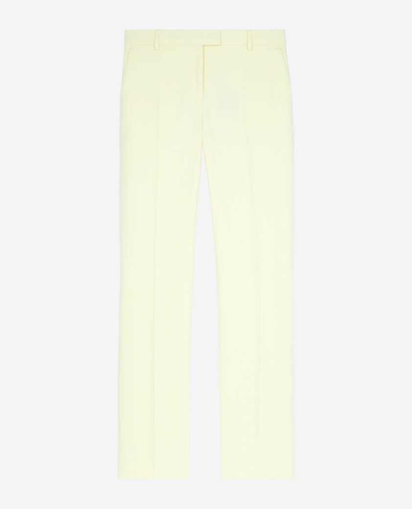 The Kooples WOMEN YELLOW wide-leg suit pants in yellow cotton