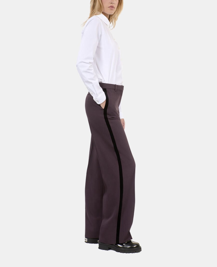 The Kooples FEMME BROWN pantalon tailleur large marron