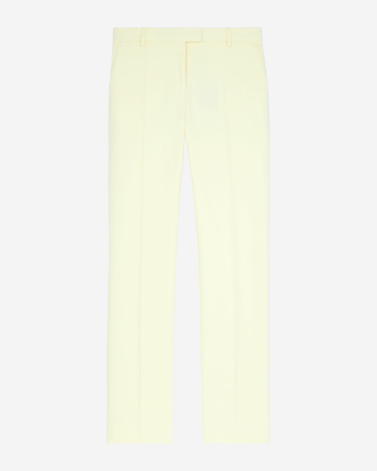 Pantalon costume large en coton jaune, YELLOW, hi-res image number null