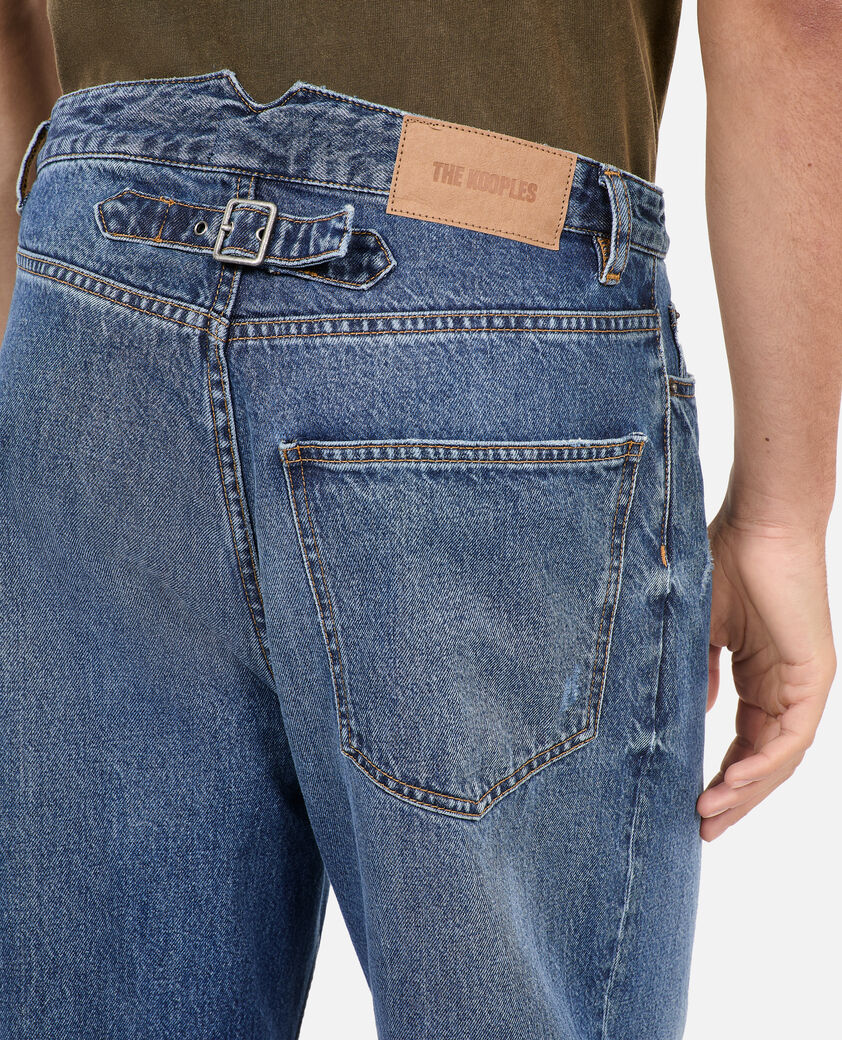 The Kooples MEN BLUE ELECTRIC dark blue wide-leg jeans