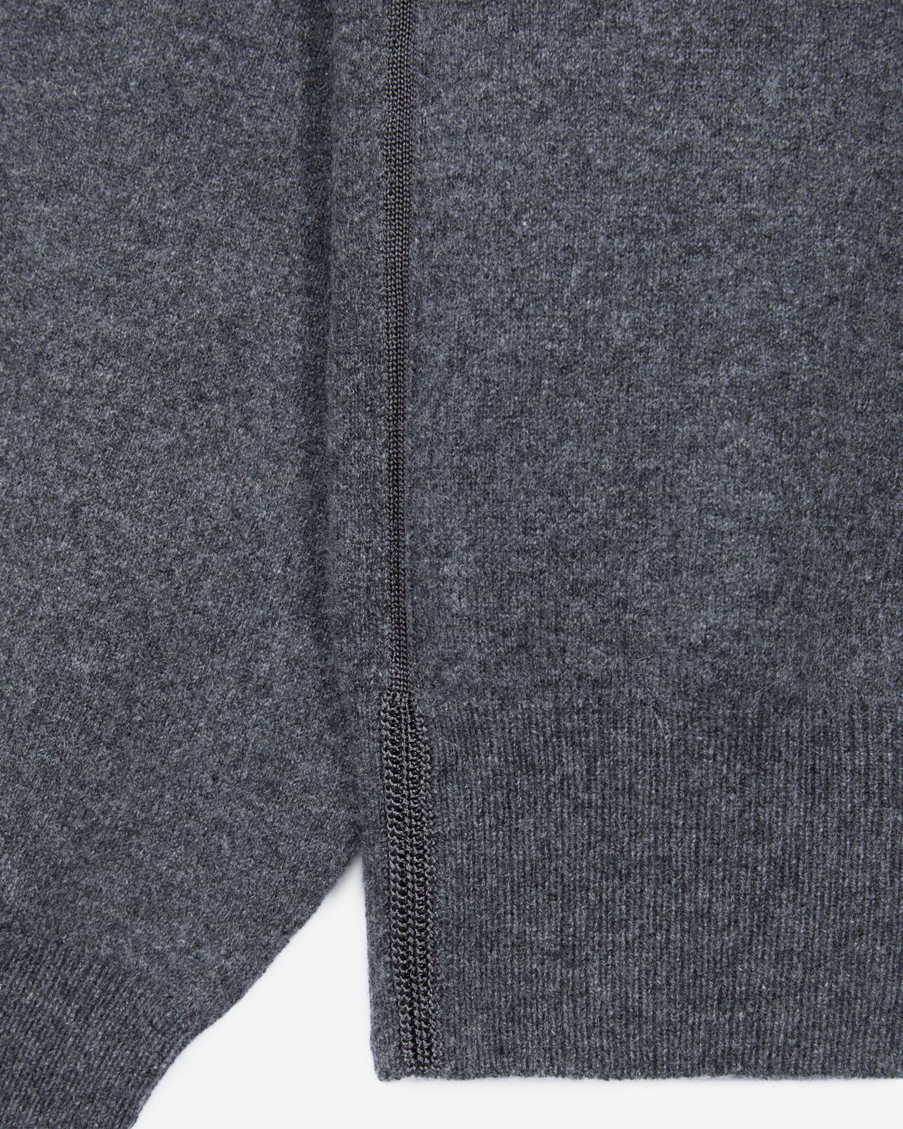 The Kooples H ANTHRACITE MELANGE grey cashmere sweater