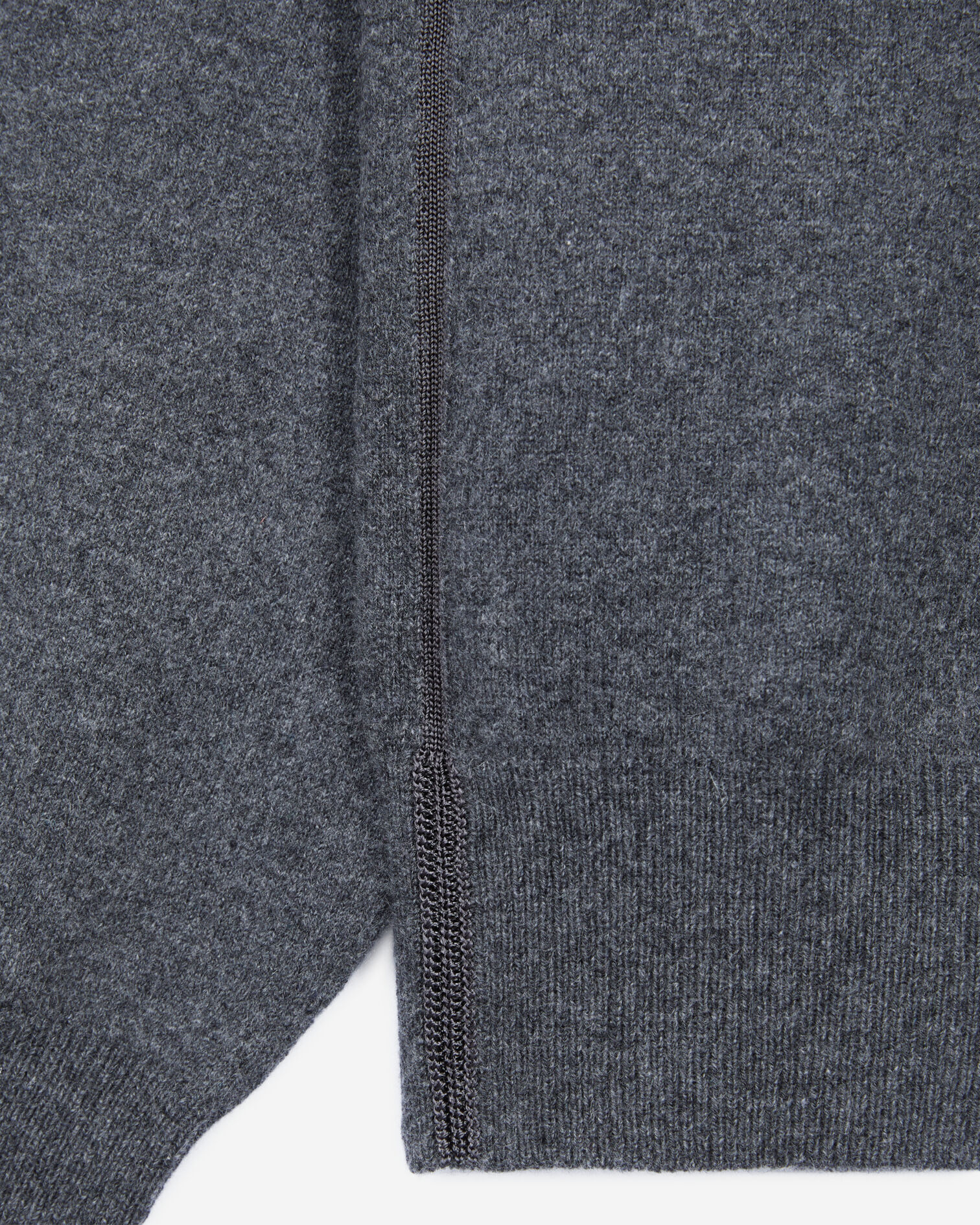 Grey cashmere sweater, ANTHRACITE MELANGE, hi-res image number null