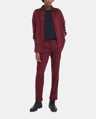 The Kooples MUJER ROUGE NOIR pantalón rayas