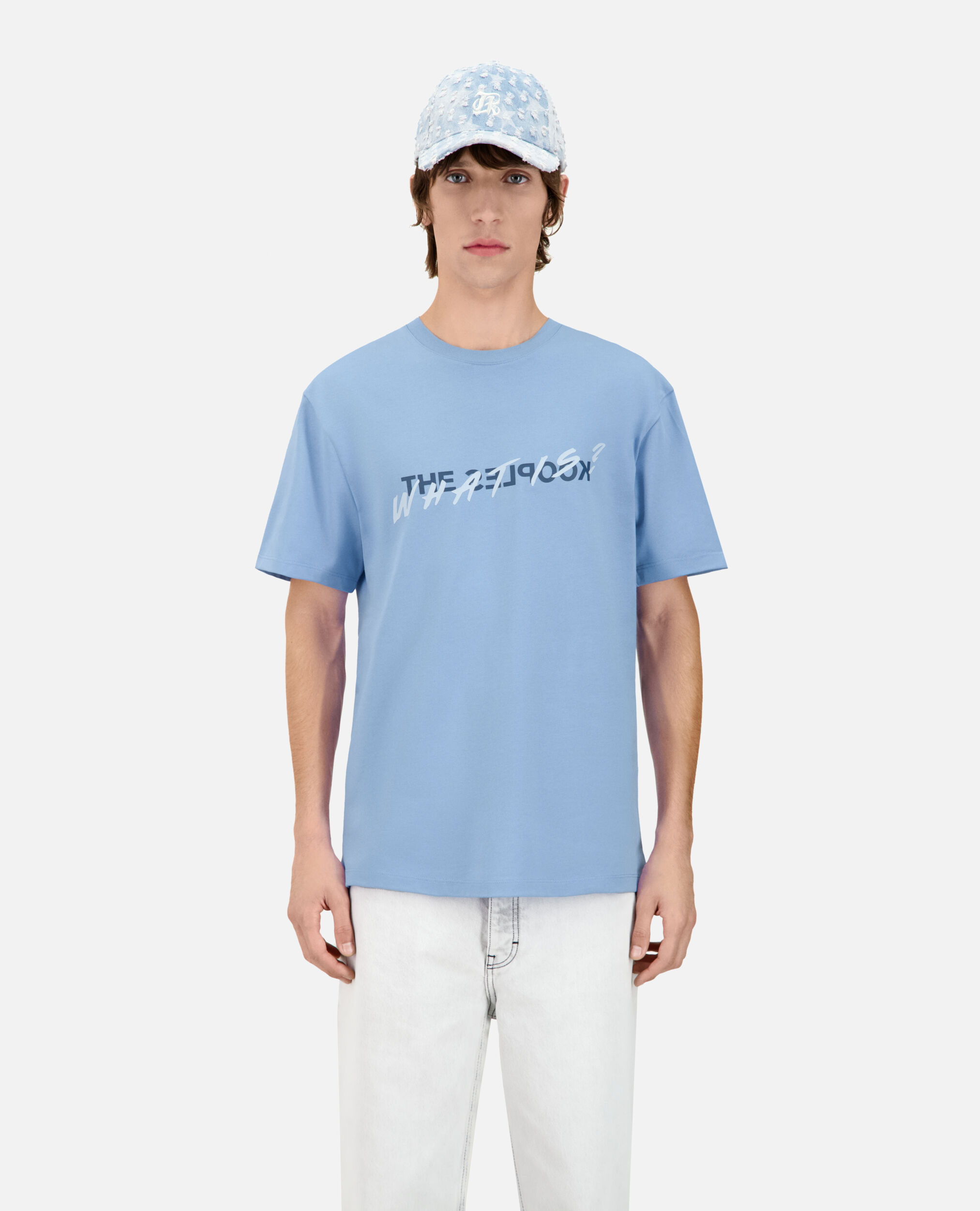 Sky blue What is t-shirt, STEEL BLUE, hi-res image number null
