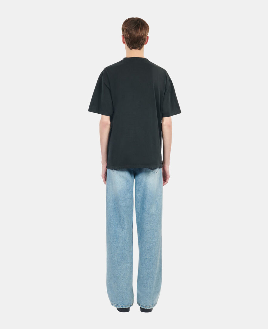 The Kooples H BLACK WASHED black logo t-shirt