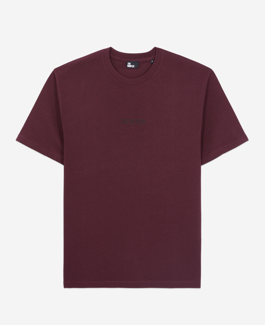 더 쿠플스 The Kooples T-shirt bordeaux avec logo,BORDEAUX