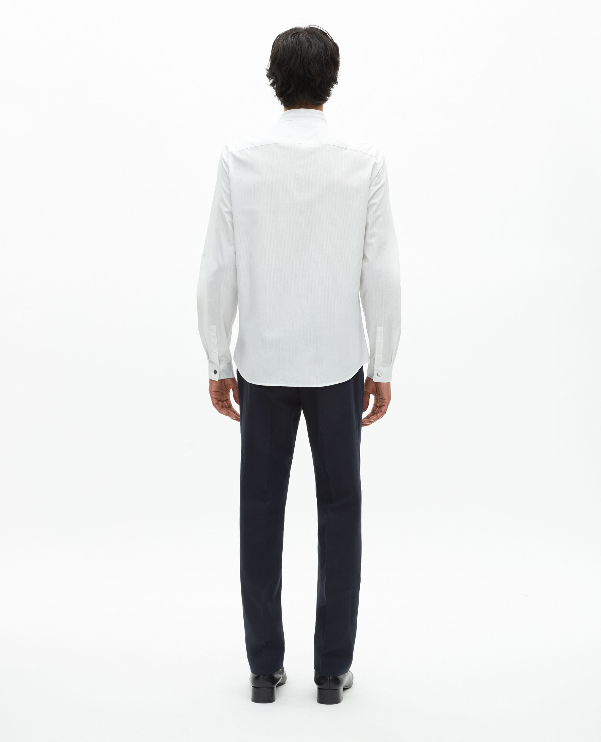Formal shirt with white collar, WHITE / BLACK, hi-res image number null