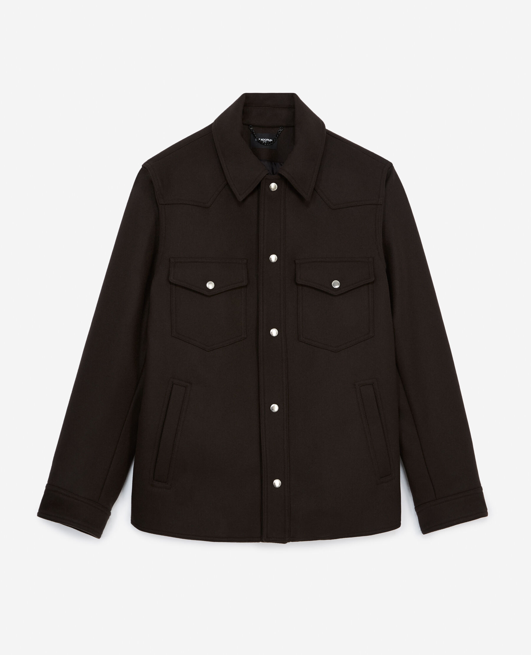 Western style brown wool jacket The Kooples