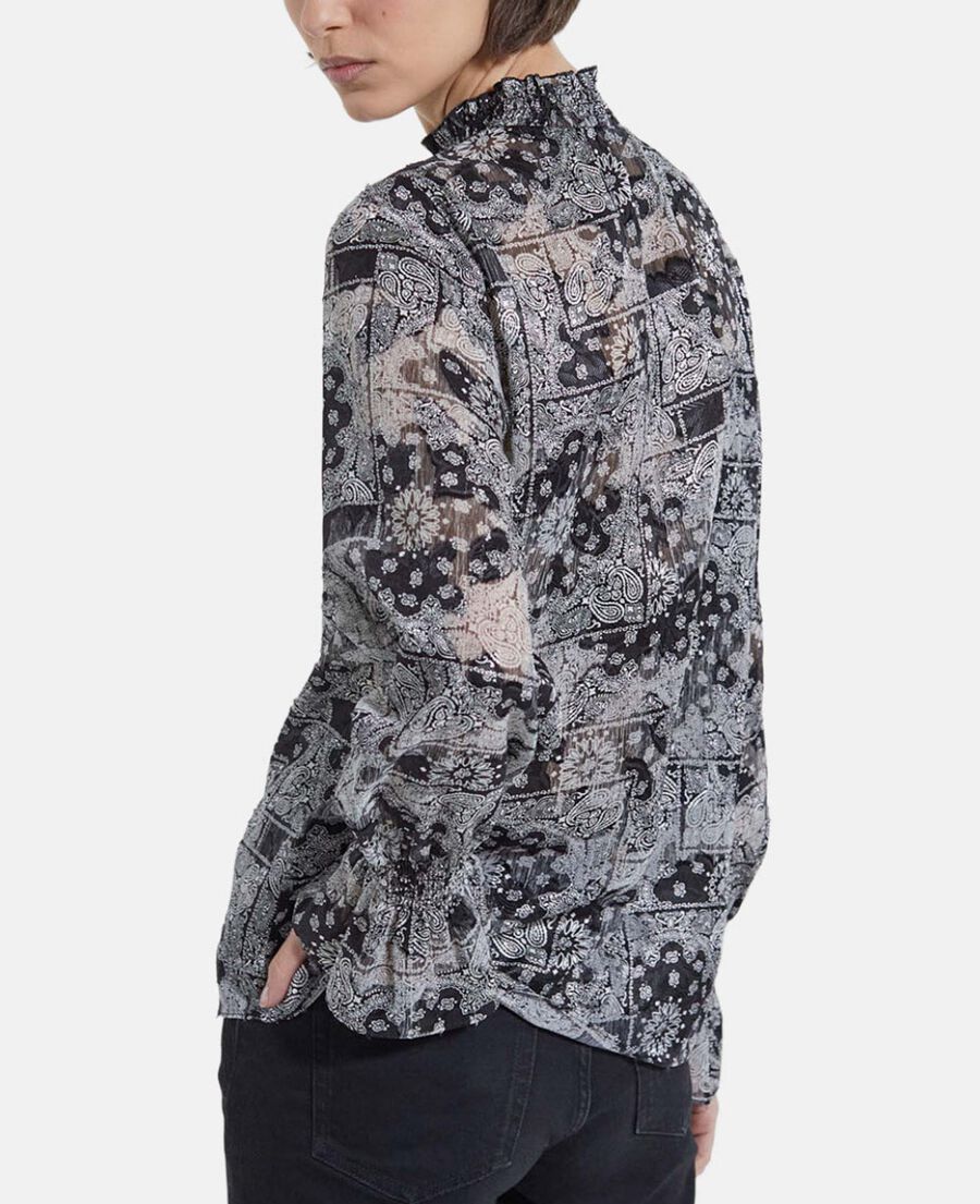 blouse imprimée  à volants