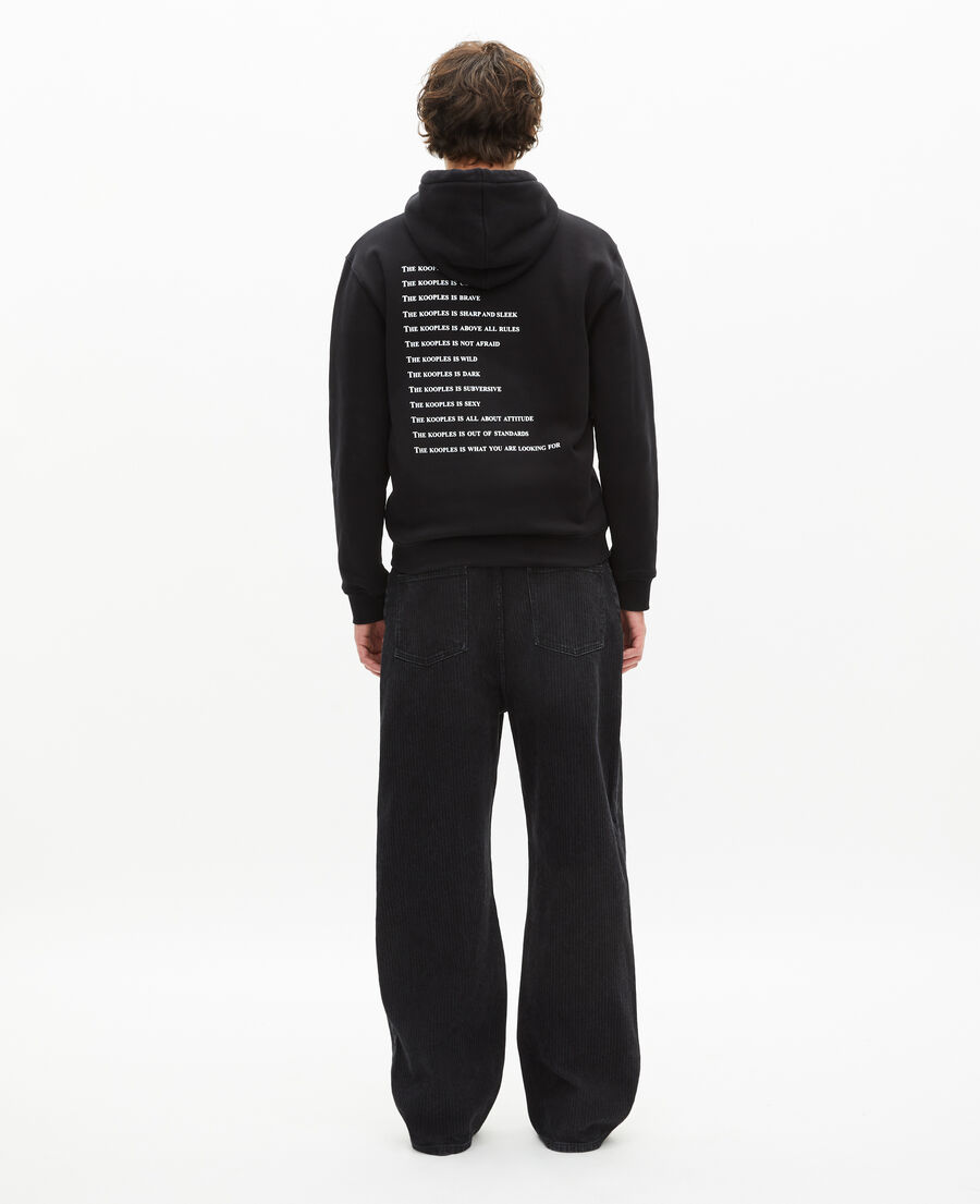 The Kooples H BLACK what is black hooded zip-up sweatshirt