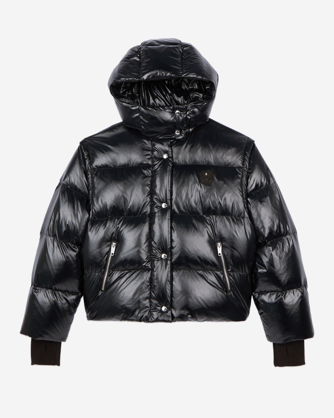The Kooples F BLACK black down jacket with detachable sleeves