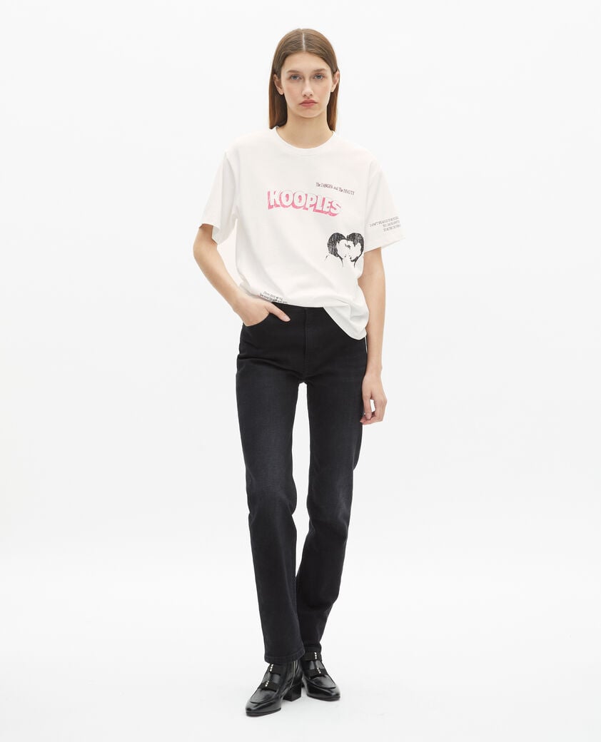 The Kooples DAMEN WHITE t-shirt mit siebdruck wei&szlig;