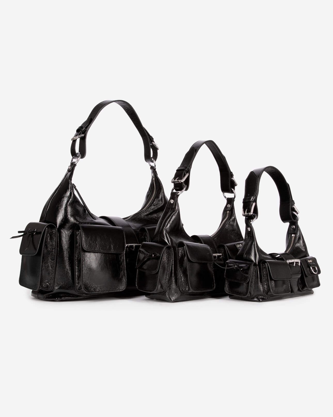 The Kooples WOMEN BLACK black leather amelia xl bag