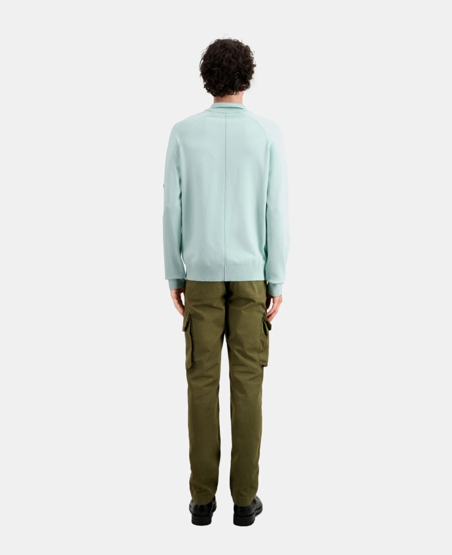 The Kooples H OCEAN green knit polo t-shirt
