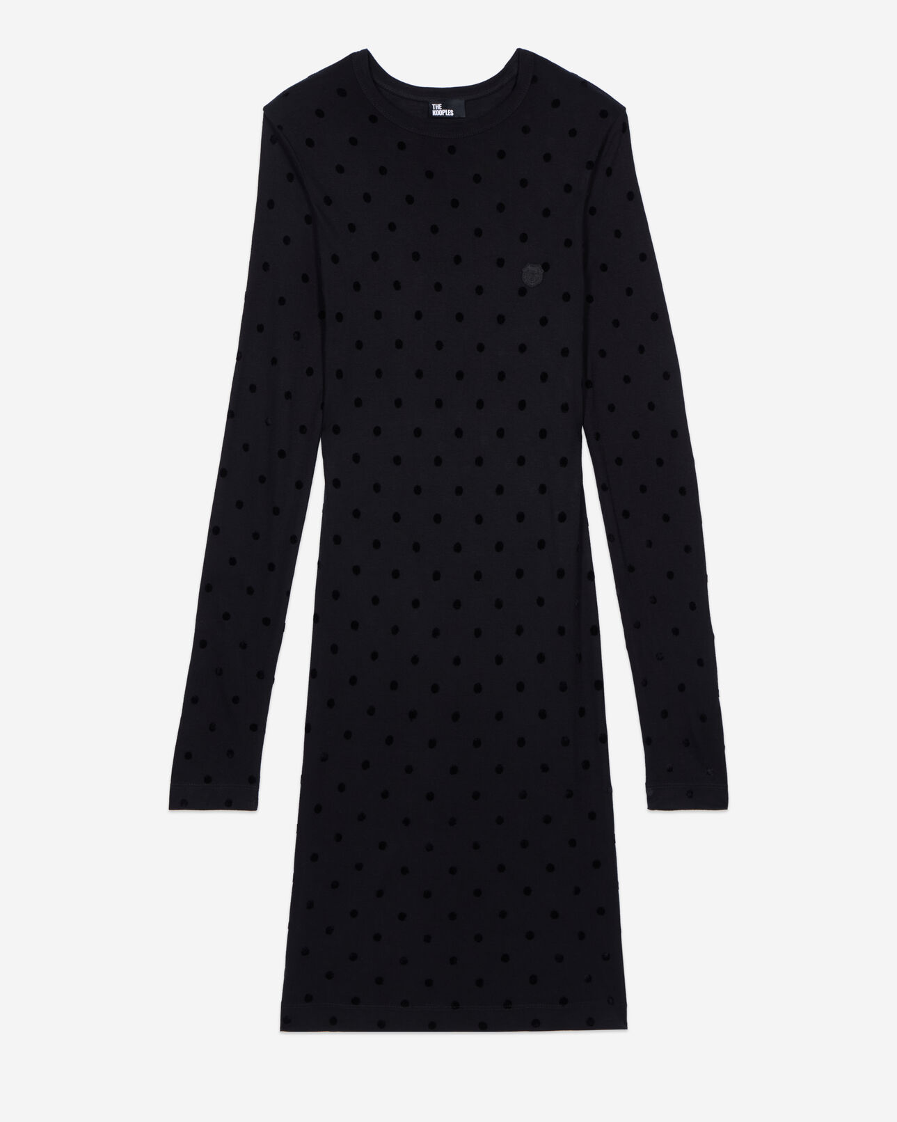 The Kooples WOMEN BLACK black short jersey dress