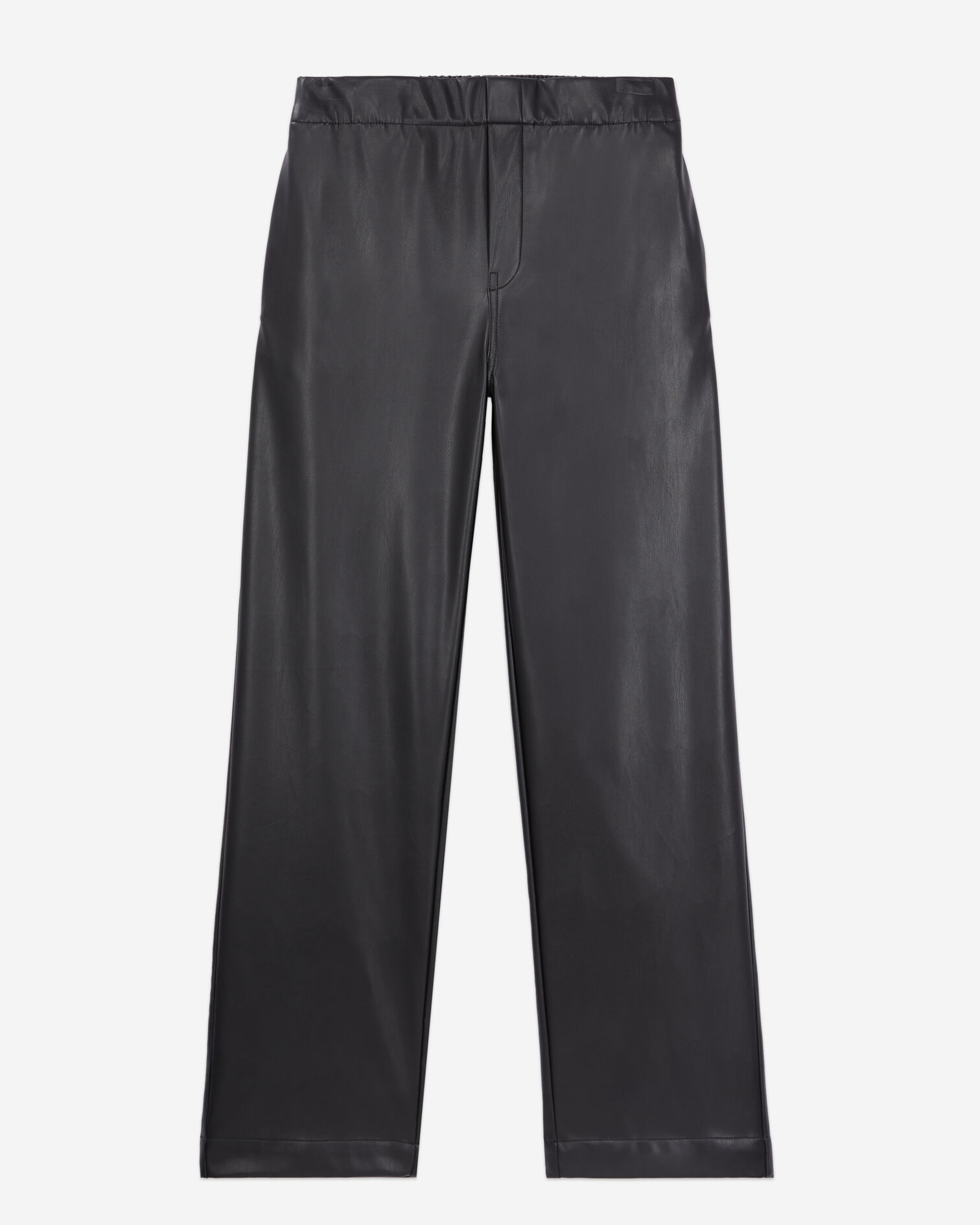 Schwarze Hose in Lederoptik, BLACK, hi-res image number null