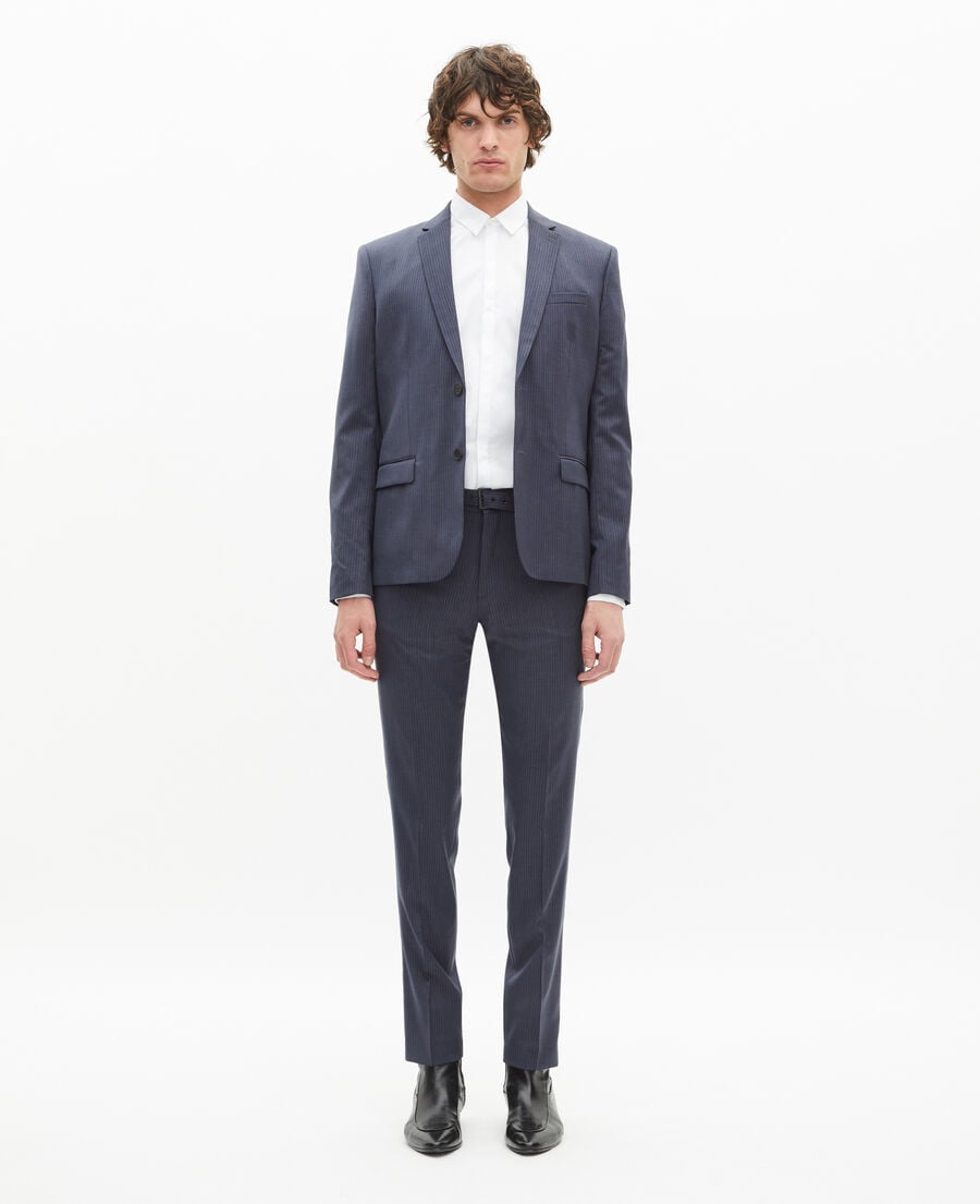 The Kooples MEN BLUE blue pinstripe suit pants