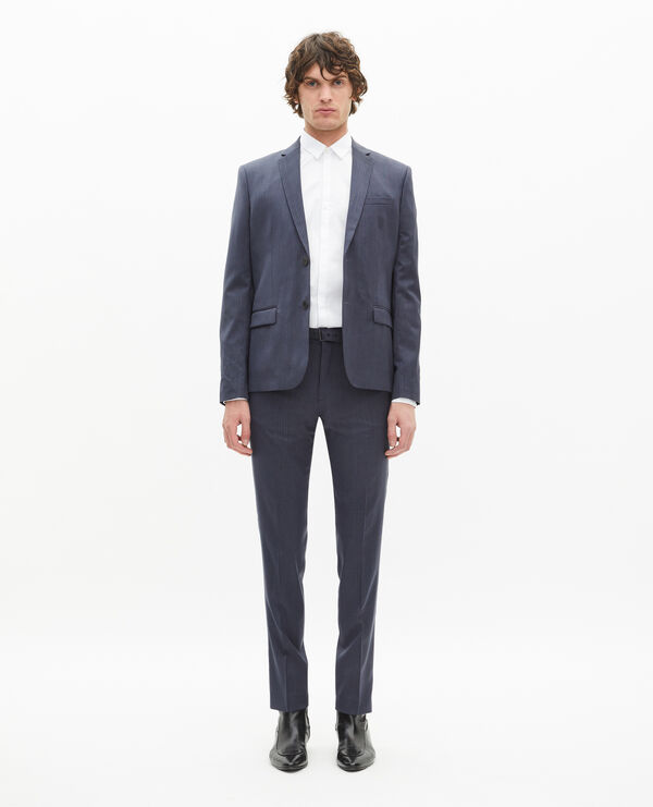 The Kooples HERREN BLUE blau gestreifte anzughose