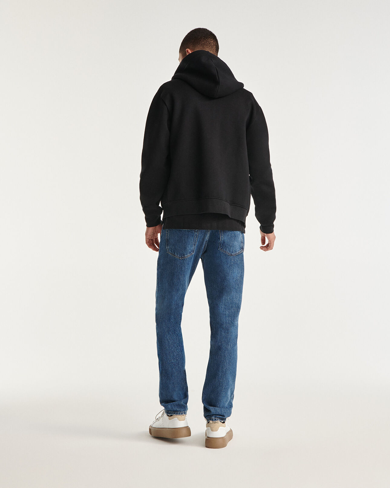 The Kooples HOMME BLACK sweat avec zip noir
