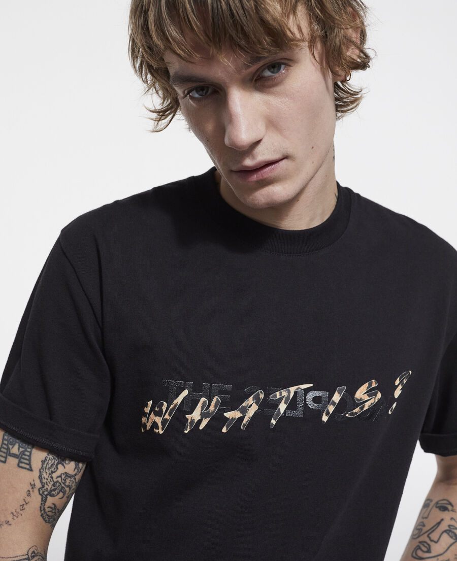 black and leopard print what is t-shirt