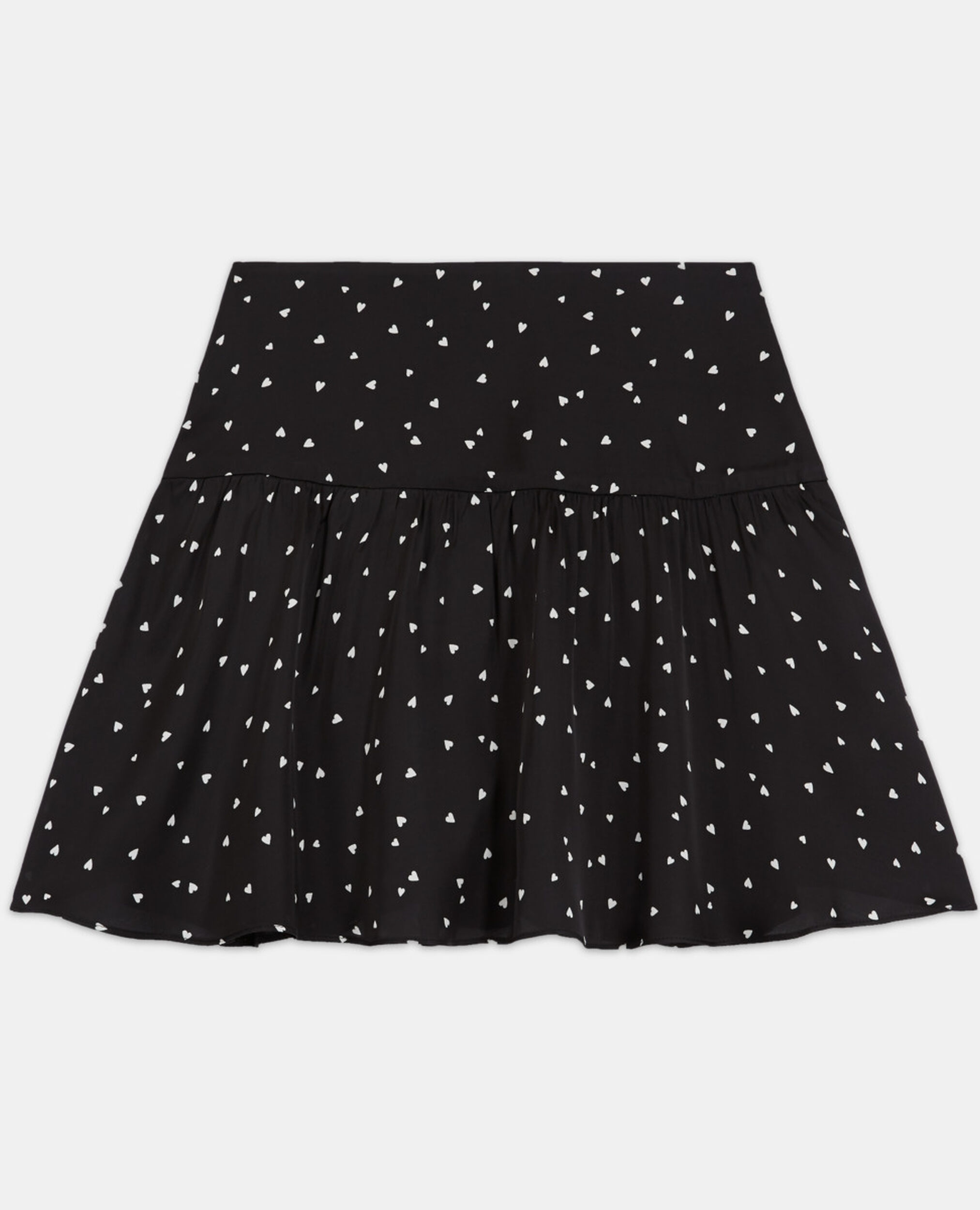 Short printed skirt, BLACK, hi-res image number null