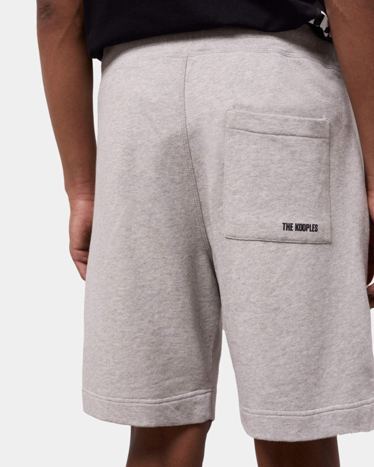 The Kooples MEN GRIS CLAIR light gray fleece shorts