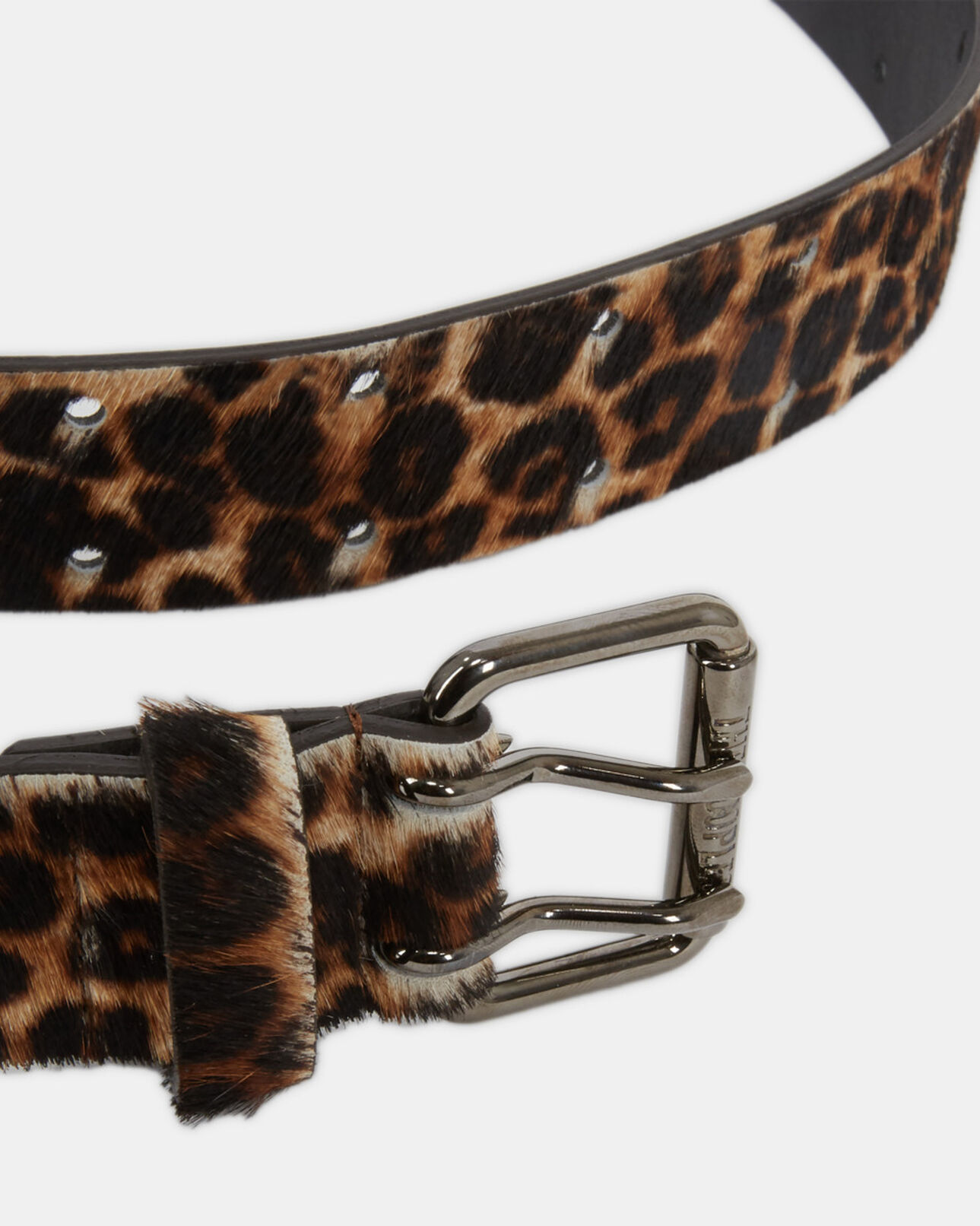 The Kooples MIXTE LEOPARD ceinture en cuir léopard