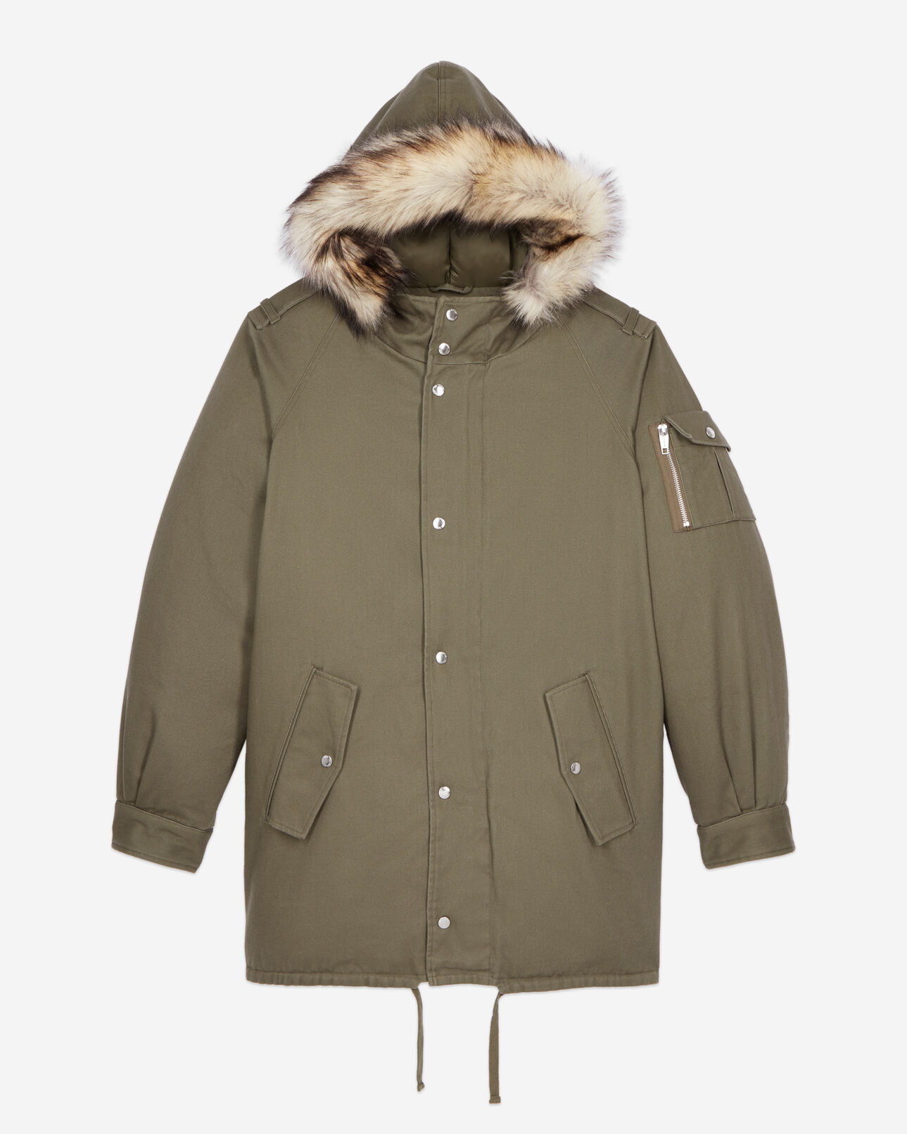 The Kooples HOMBRE KAKI parka capucha caqui