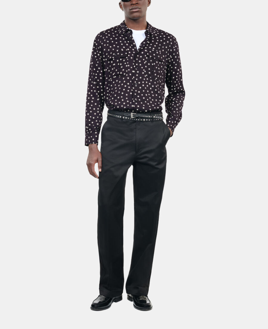 The Kooples H BLACK WHITE star printed shirt