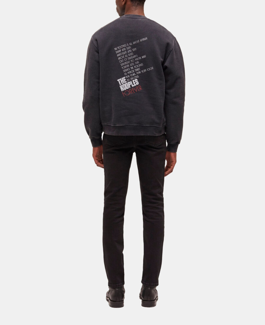 sweatshirt sérigraphié tigre noir