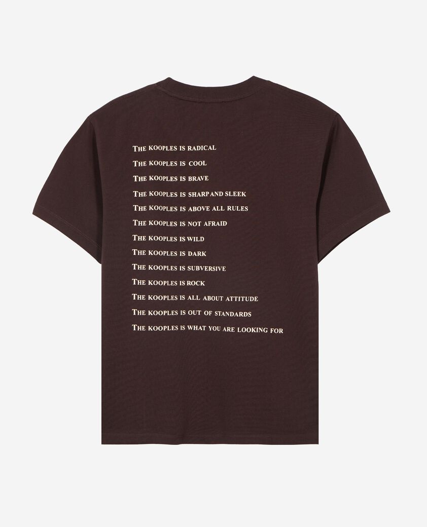 The Kooples FEMME CAFE t-shirt what is avec strass marron