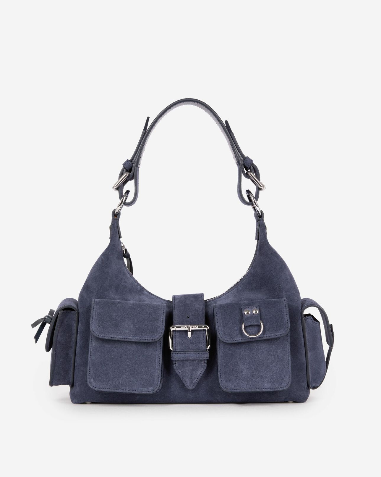 The Kooples FEMME NAVY sac amelia en suède marine