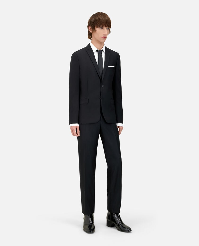 The Kooples HOMME BLACK veste de costume à pochette en laine noire