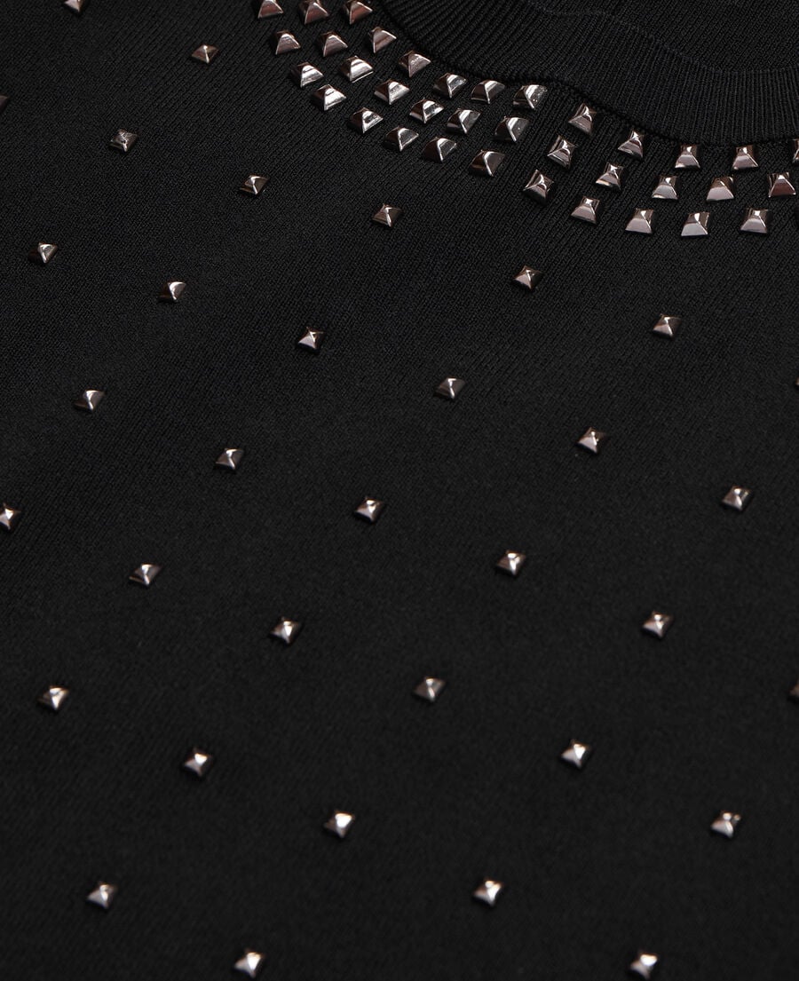 The Kooples FEMME BLACK pull avec spikes noir