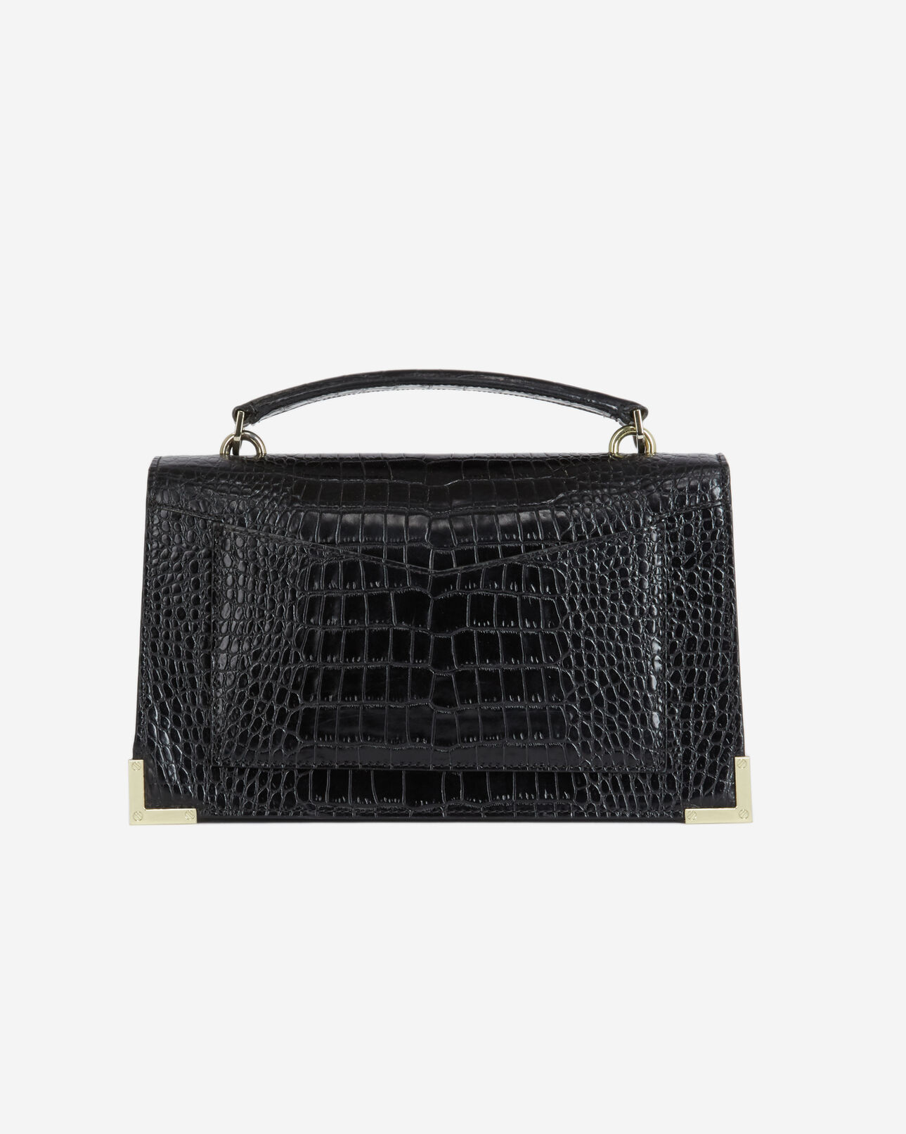 The Kooples WOMEN BLACK emily medium bag in black leather