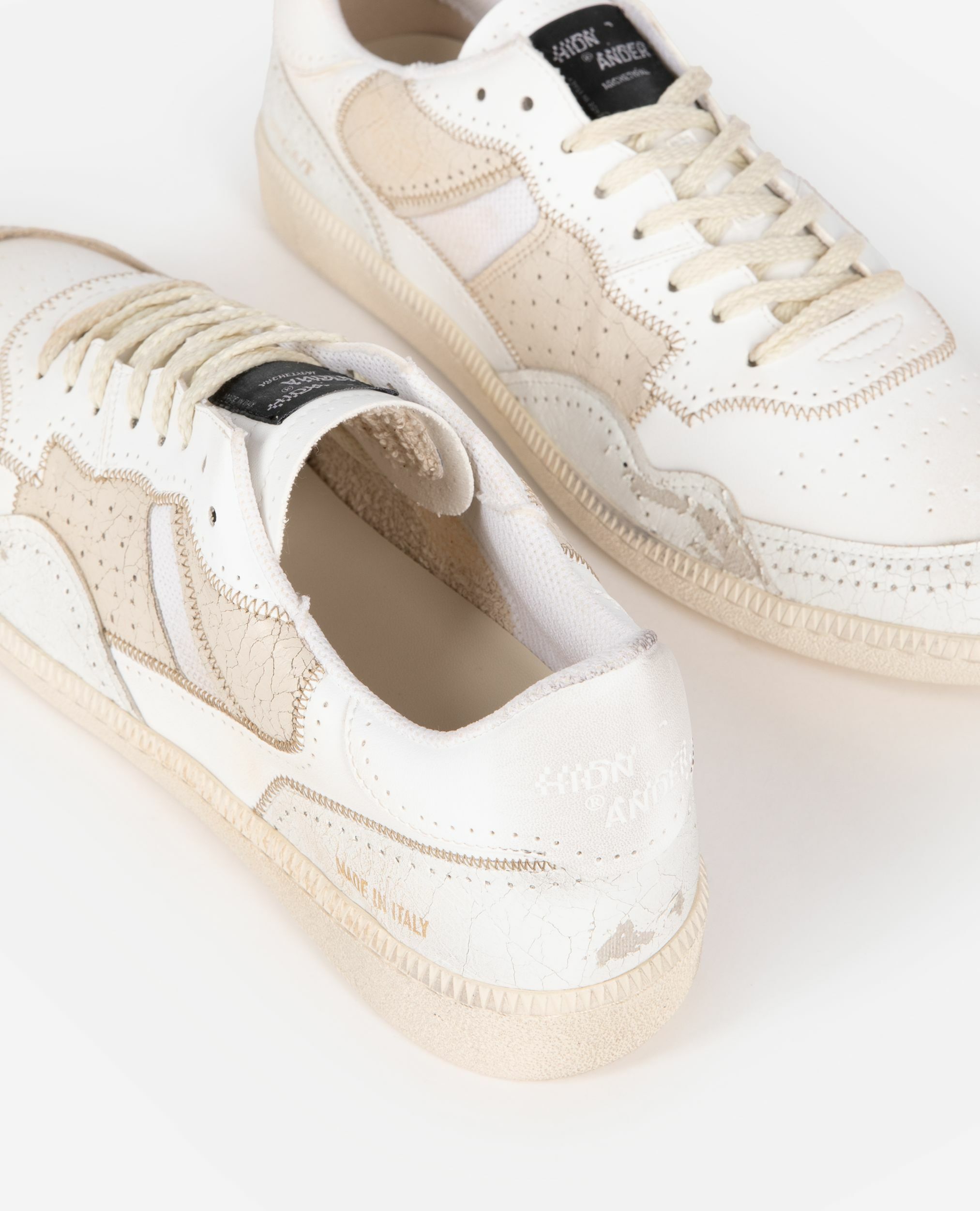 The Kooples X Hidn-Ander ecru low-top sneakers, ECRU, hi-res image number null