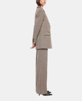 The Kooples FEMME ECRU BLACK veste tailleur à carreaux vichy
