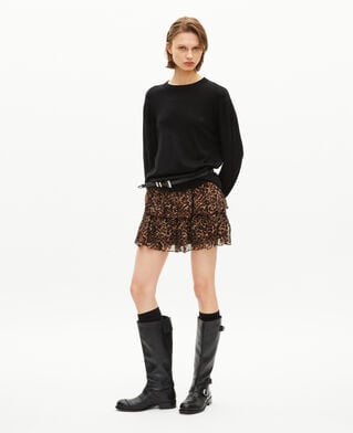 The Kooples DAMEN LEOPARD kurzer rock mit volants im leopardenmuster