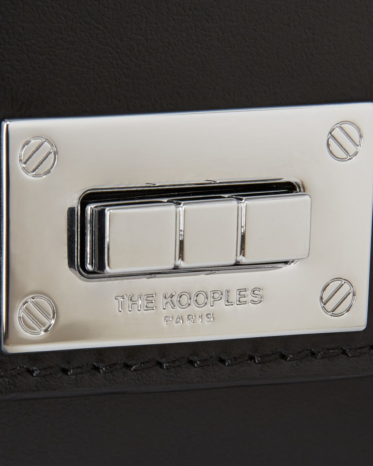 The Kooples DAMEN BLACK BRUT kleine, schwarze tasche emily aus leder